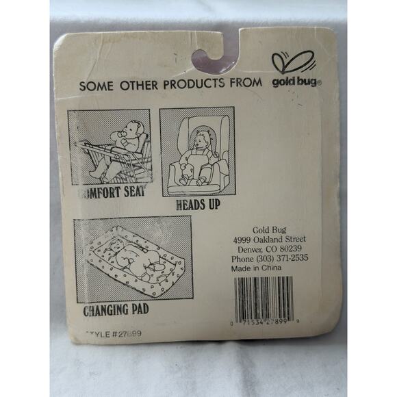 Vintage Gold Bug Holiday Favorites Red Dress Bootees Size 0-3m Red White Pearl - Picture 3 of 5